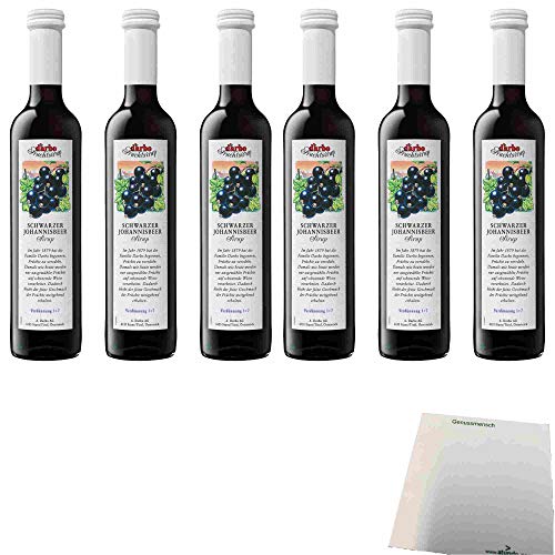 Darbo Fruchtsirup Schwarze Johannisbeere 6er Pack (6x0,5l Flasche) + usy Block von usy