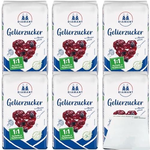 Diamant Gelierzucker 1:1 der Klassiker 6er Pack (6x1kg Packung) + usy Block von usy