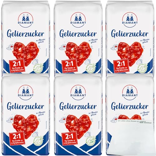 Diamant Gelierzucker 2:1 6er Pack (6x500g Packung) + usy Block von usy