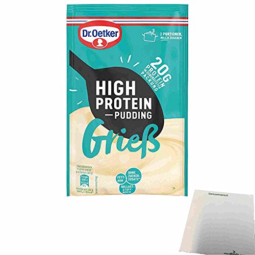 Dr. Oetker High Protein Pudding Grieß (65g Beutel) + usy Block von usy