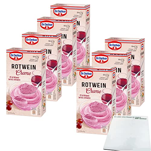 Dr. Oetker Rotwein Creme 7er Pack (7x203g Packung) + usy Block von usy