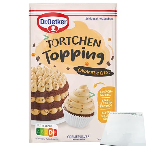 Dr. Oetker Törtchen Topping Caramel&Choc (83g Packung) + usy Block von usy