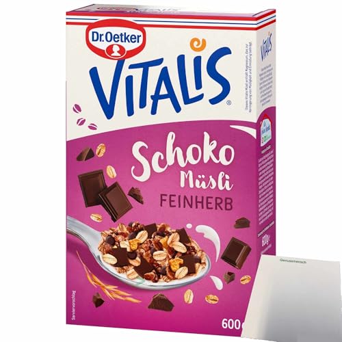 Dr. Oetker Vitalis Müsli Schoko Feinherb (600g Packung) + usy Block von usy