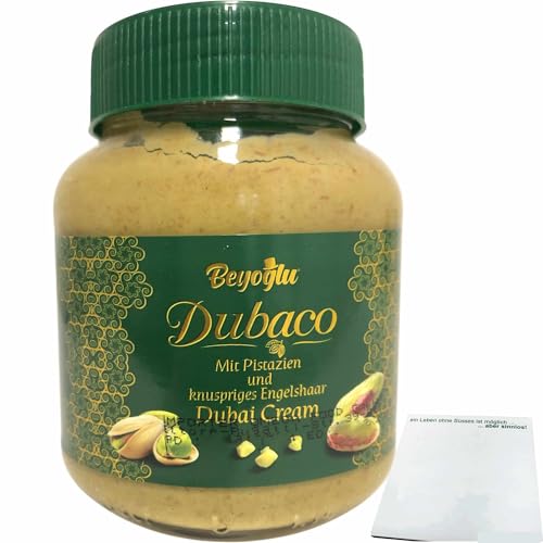 Dubaco Dubai Style Pistaziencreme mit knusprigem Kadayif Engelshaar (300g Glas) + usy Block von usy