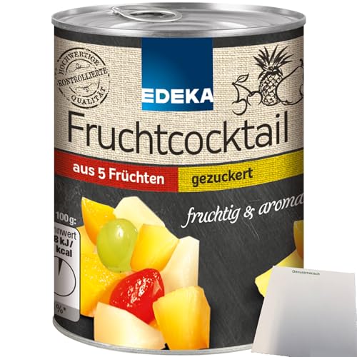 Edeka 5-Fruchtcocktail große Stücke gezuckert (225g Dose) + usy Block von usy