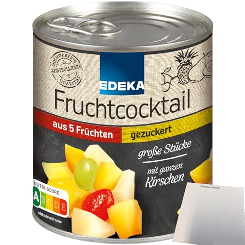 Edeka 5-Fruchtcocktail große Stücke gezuckert (820g Dose) + usy Block von usy