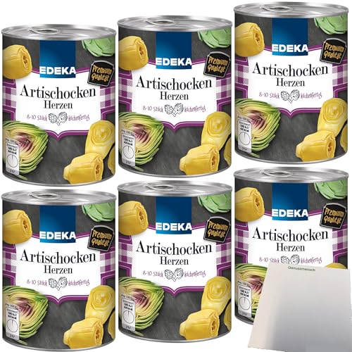 Edeka Artischockenherzen küchenfertig 6er Pack (6x400g Dose) + usy Block von usy