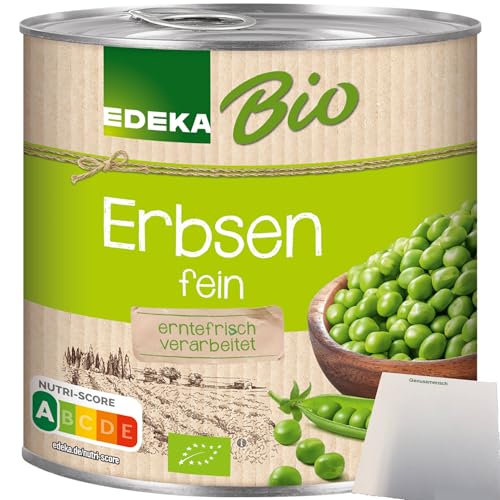 Edeka Bio Erbsen fein (400g Dose ATG 280g) + usy Block von usy