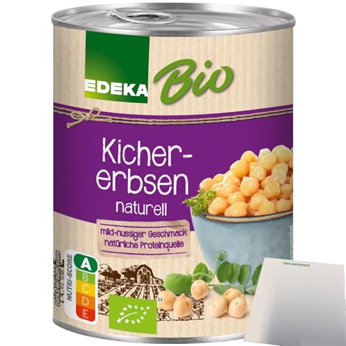 Edeka Bio Kichererbsen mild-nussiger Geschmack (400g Dose) + usy Block von usy