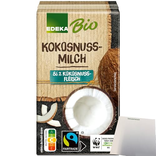 Edeka Bio Kokosnussmilch aus 86% Kokosnussfleisch (250ml Packung) + usy Block von usy