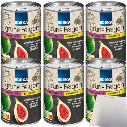 Edeka Grüne Feigen ganze Frucht gezuckert 6er Pack (6x415g Dose) + usy Block von usy