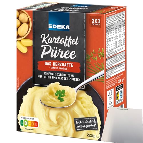 Edeka Kartoffelpüree herzhaft lecker-leicht und kräftig gewürzt (225g Packung) + usy Block von usy