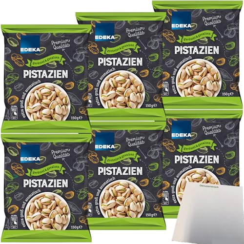 Edeka Pistazien geröstet und gesalzen 6er Pack (6x150g Packung) + usy Block von usy