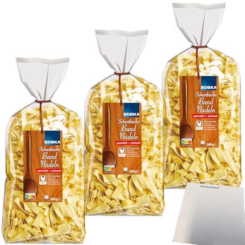 Edeka Schwäbische Bandnudeln schmal 3er Pack (3x500g Packung) usy Block von usy