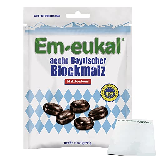 Em-eukal aecht Bayrischer Blockmalz Malzbonbons (100g Packung) + usy Block von usy