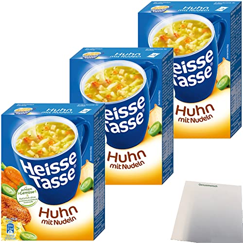 Erasco Heisse Tasse Huhn mit Nudeln 3er Pack (9 Beutel a 12,2g) + usy Block von usy