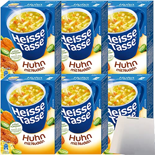 Erasco Heisse Tasse Huhn mit Nudeln 6er Pack (18 Beutel a 12,2g) + usy Block von usy