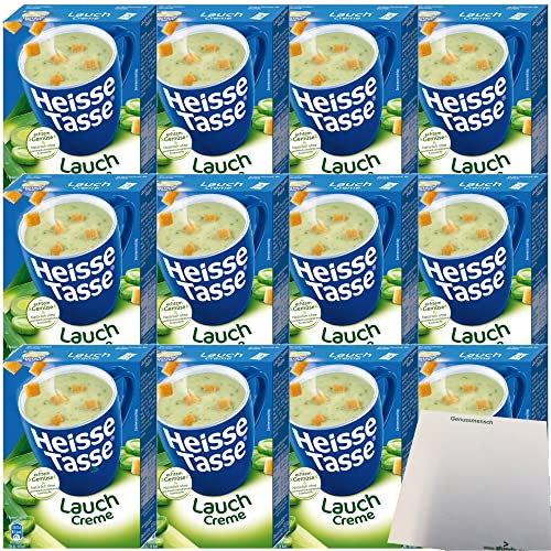 Erasco Heisse Tasse Lauch Creme Suppe 12er Pack (36 Beutel a 17,66g) + usy Block von usy