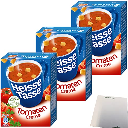 Erasco Heisse Tasse Tomaten-Cremesuppe 3er Pack (9 Beutel a 21g) + usy Block von usy