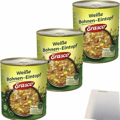 Erasco weiße Bohneneintopf 3er Pack (3x800g) + usy Block von usy