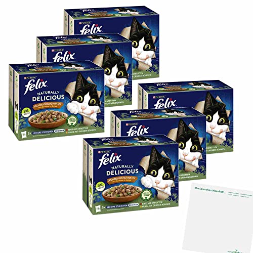 Felix Naturally Delicious vom Hof 6er Pack (60x 80g Packung) + usy Block von usy