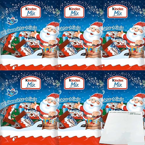 usy Bundle für Ferrero Kinder Mix Beutel Weihnachts-Minis 6er Pack (6x153g Packung) + usy Block von usy