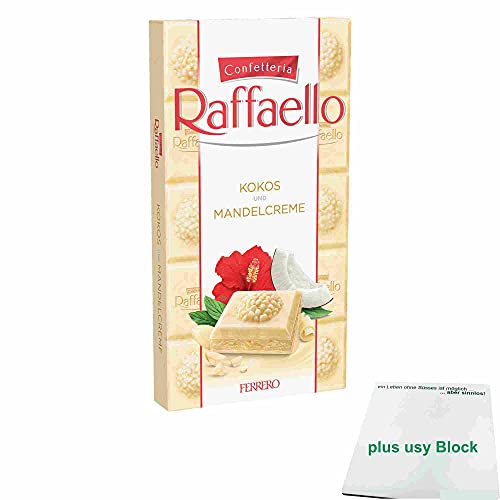 Ferrero Raffaello Coconut and Almond (90g Tafel) + usy Block von usy