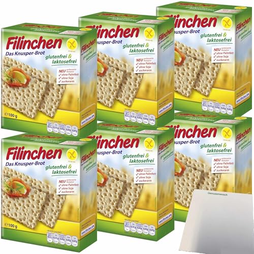 Filinchen Glutenfrei das Knusperbrot 6er Pack (6x100g Packung) + usy Block von usy