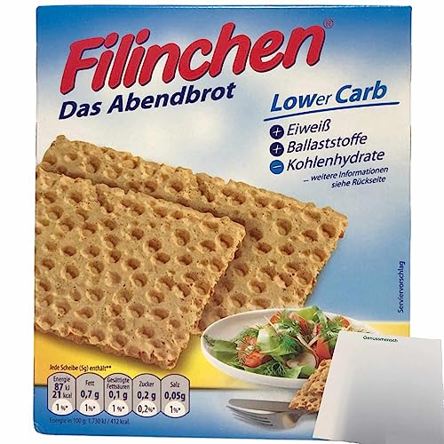 Filinchen das Abendbrot Low Carb Knusperbrot (100g Packung) + usy Block von usy