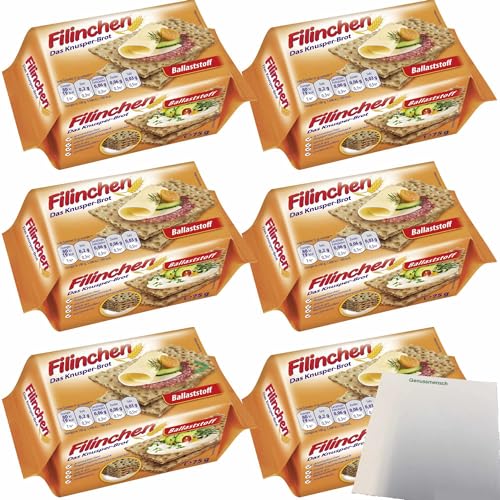 Filinchen das Knusperbrot Ballaststoff 6er Pack (6x75g Packung) + usy Block von usy