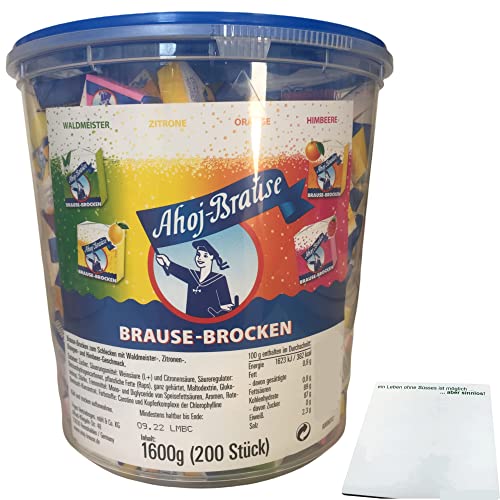 Friegeo Ahoj Brause Brocken 200 stück (1,6Kg Packung) + usy Block von usy