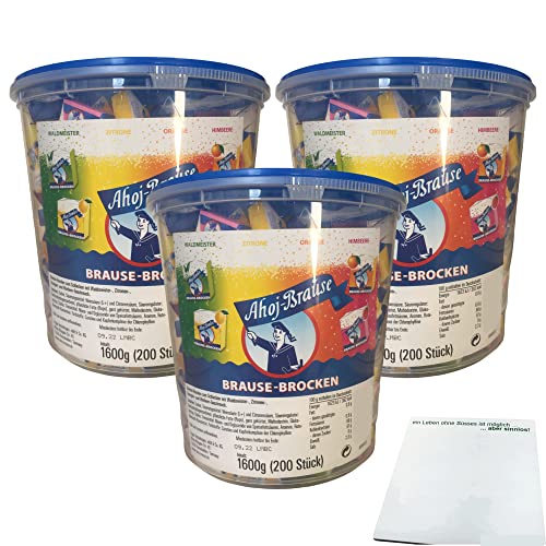 Friegeo Ahoj Brause Brocken 3x200 stück (3x1,6Kg Packung) + usy Block von usy