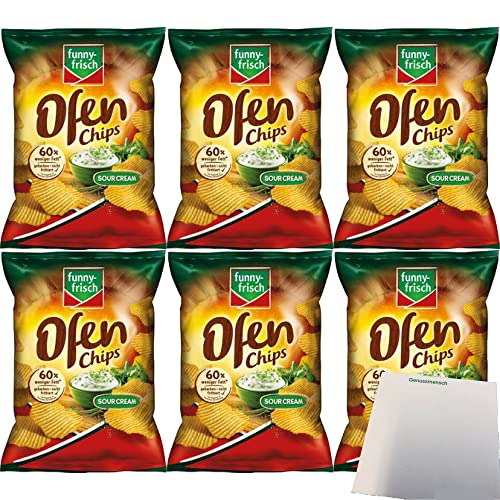 Funny Frisch Ofen Chips Sour Cream 6er Pack (6x125g) + usy Block von usy