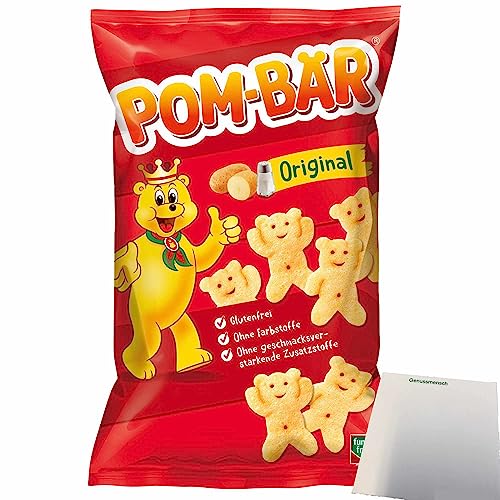 Funny Frisch Pom-Bär Kartoffel-Snack Glutenfrei (75g Packung) + usy Block von usy