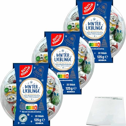 G&G Mini Schneemänner aus Edelvollmilchschokolade 3er Pack (3x125g Packung) + usy Block von usy