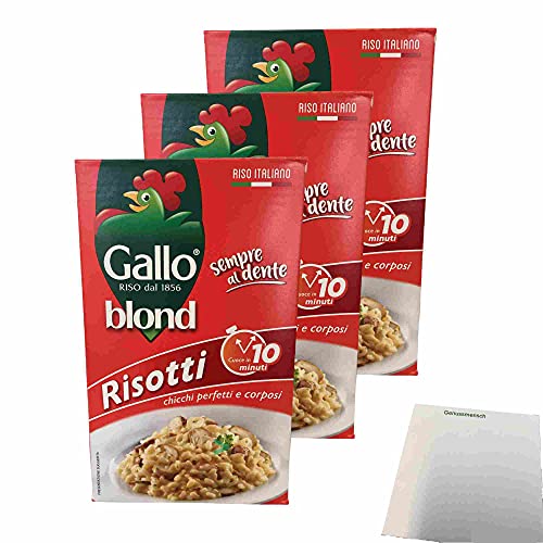 Gallo Riso Blond Reis 3er Pack (3x1kg Packung) + usy Block von usy