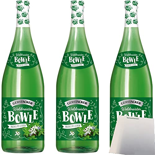 Gerstacker Waldmeisterbowle auf Weinbasis 5% vol. 3er Pack (3x1 Liter Flasche) + usy Block von usy