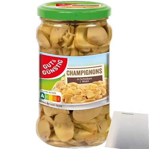 Gut&Günstig Champignons in Scheiben 1 Wahl (280g Glas) + usy Block von usy