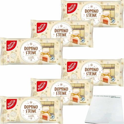 Gut&Günstig Dominosteine Weiß 6er Pack (6x250g Packung) + usy Block von usy