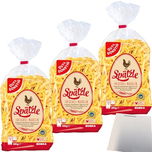 Gut&Günstig Eierspätzle 3er Pack (3x500g Packung) + usy Block von usy