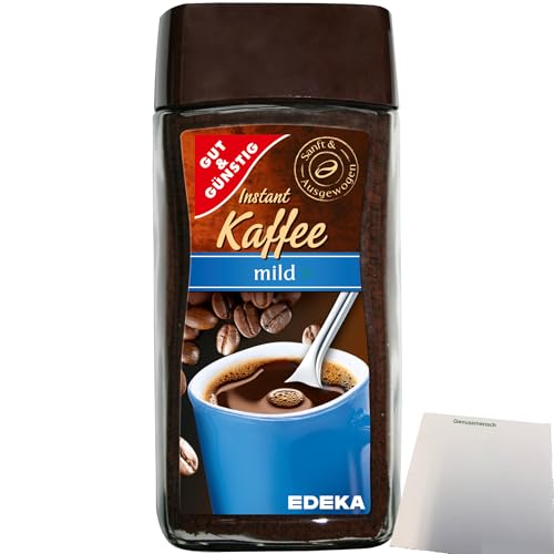 Gut&Günstig Gold löslicher Instant Kaffee mild (1x200g Packung) + usy Block von usy