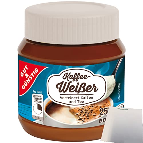 Gut & Günstig Kaffeeweißer verfeinert Kaffee und Tee 1er Pack (1x250g Dose) + usy Block von usy