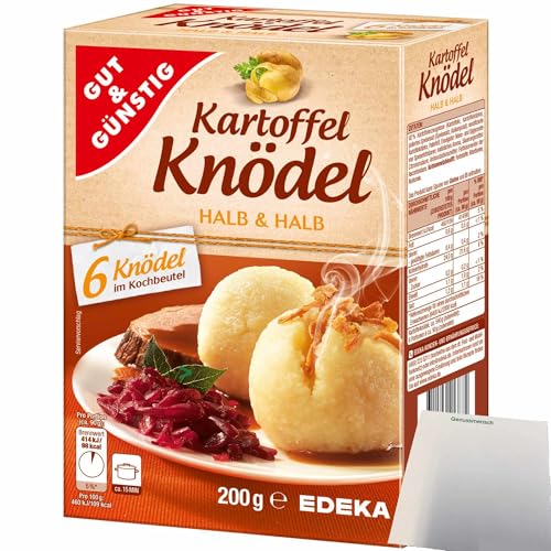 Gut&Günstig Kartoffelknödel Halb & Halb 6 Knödel (200g Packung) + usy Block von usy