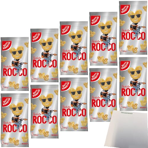 Gut&Günstig Knabbersnack ROCCO Rockstar VPE (10x130g Tüte) + usy Block von usy