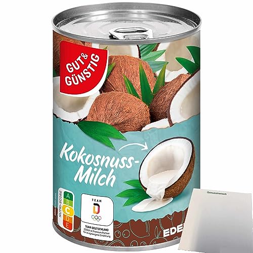 Gut&Günstig Kokosnussmilch Cremig mit 21% Fett und 72% Kokosnussfleisch (400g Dose) + usy Block von usy