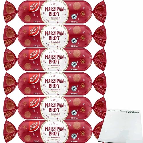 Gut & Günstig Marzipan Brot mit Schokolade überzogen 6er Pack (6x175g Packung) + usy Block von usy