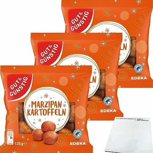 Gut & Günstig Marzipan Kartoffeln 3er Pack (3x125g Packung) + usy Block von usy