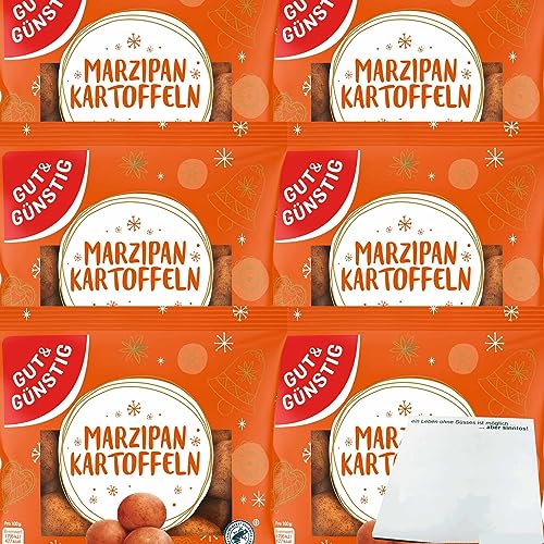 Gut & Günstig Marzipan Kartoffeln 6er Pack (6x125g Packung) + usy Block von usy