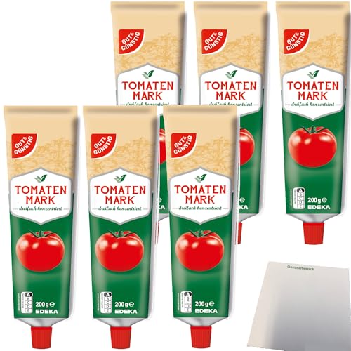 Gut&Günstig Tomatenmark dreifach konzentriert 6er Pack (6x200g Tube) + usy Block von usy