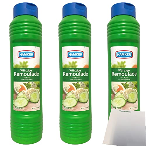 Hamker Remoulade würzig lecker 3er Pack (3x875ml Flasche) + usy Block von usy